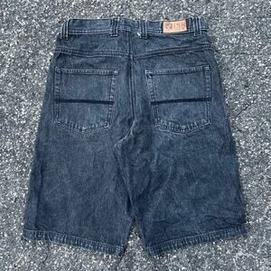 Vintage black y2k risk denim work wear carpenter jean shorts jorts